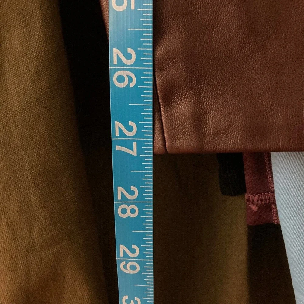 Free People Pants Womens Sz 2 Brown Vegan‎ Leather Skinny Zip Ankle Moto